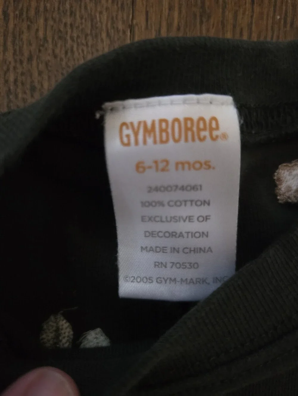 Vtg Gymboree Boys 6/12m Green 